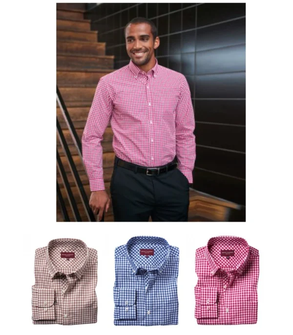 BK580 Brook Taverner Gingham Long Sleeve Shirt